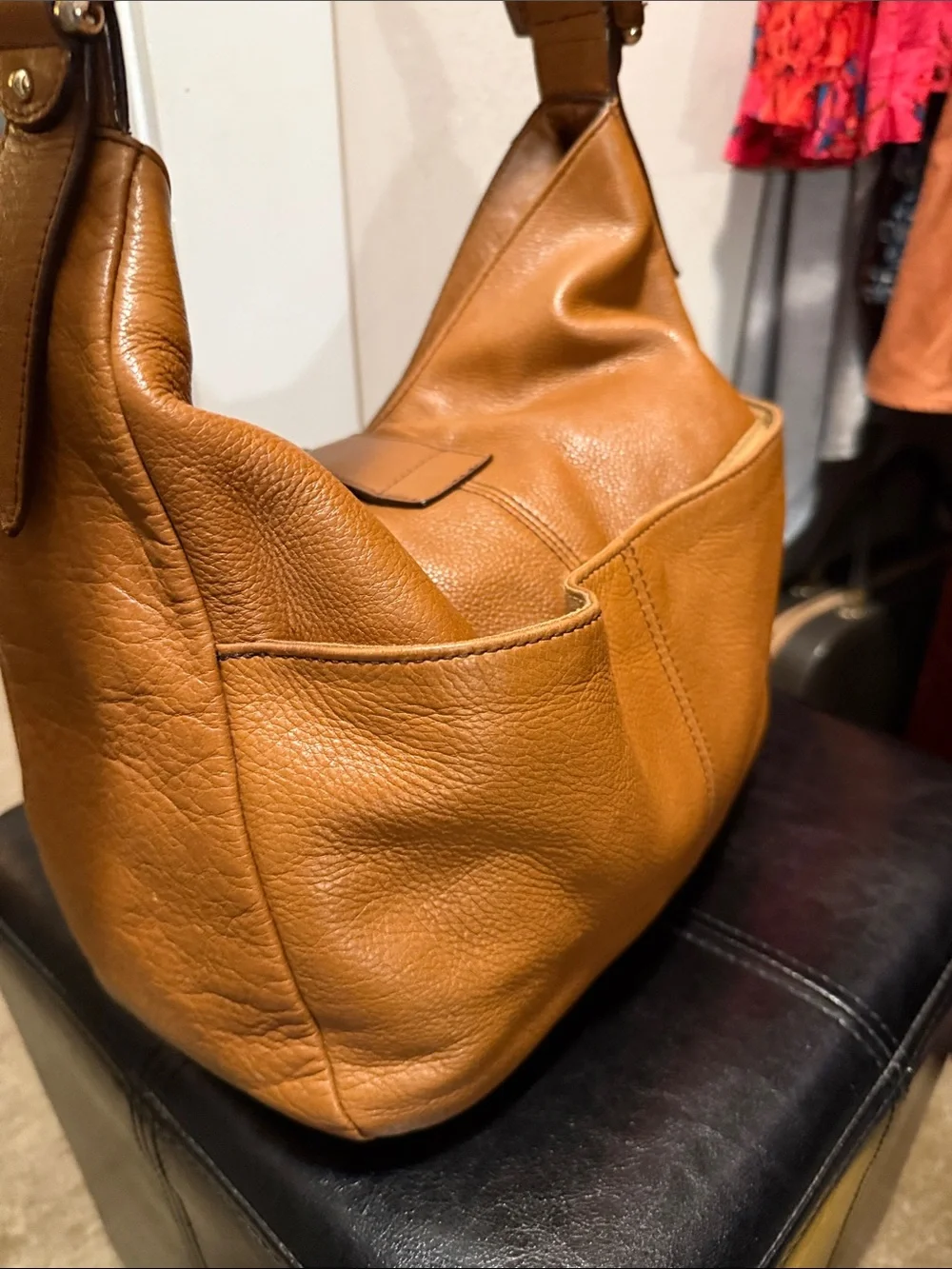 ETIENNE AIGNER Leather SHOULDER Tote in Tan - Genuine Leather